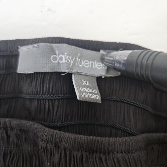 Daisy Fuentes Strapless Black Dress Size XL Bandeau Tube Beachy Sundress Classic - Picture 3 of 6